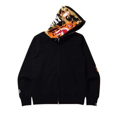 Толстовка с капюшоном на молнии BAPE Tiger, цвет Черный