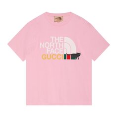 Футболка Gucci x The North Face Светло-розовая