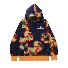 Пуловер с капюшоном BAPE Tie Dye, темно-синий