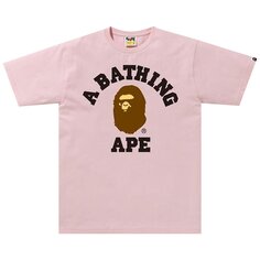 Футболка колледжа BAPE Розовая