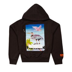 Heron Preston Heron Толстовка с капюшоном с цензурой, Коричневый/Фиолетовый