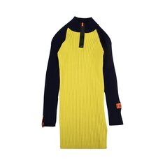 Трикотажное платье в рубчик Heron Preston, темно-синий/желтый