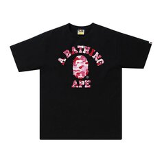 Камуфляжная футболка BAPE ABC Черный/Розовый