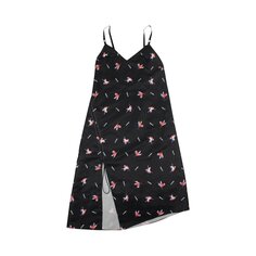Длинное платье-комбинация Heron Preston с принтом, цвет Серый