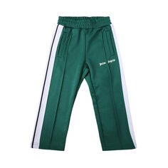 Детские спортивные брюки Palm Angels, цвет: зеленый/белый