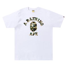 Футболка BAPE 1st Camo College, Белый/Желтый