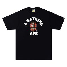 Футболка в клетку с логотипом BAPE, цвет Черный/красный