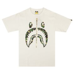 Футболка BAPE ABC Camo Shark, цвет Белый/Зеленый