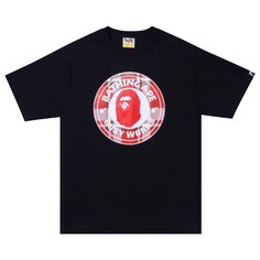 Футболка BAPE Gift Busy Works в клетку, черная