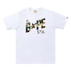 BAPE 1st Camo Футболка с логотипом BAPE Sta, цвет Белый/Желтый