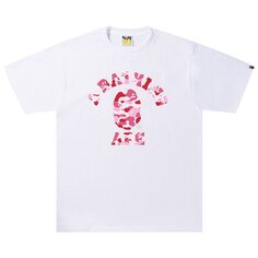 Камуфляжная футболка BAPE ABC Белый/Розовый