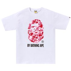 Футболка BAPE ABC Camo By Bathing Ape, цвет Белый/Розовый