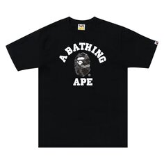 Футболка колледжа BAPE Grid Camo Черный/Черный