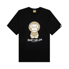 Футболка Baby Milo с логотипом BAPE, цвет Черный/Бежевый