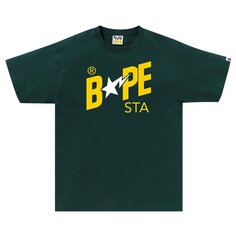 BAPE Colors Футболка с логотипом Bape Sta, цвет Зеленый