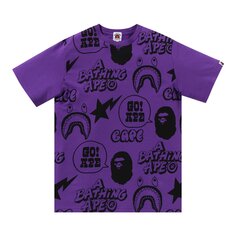 Свободная футболка BAPE Kids с рисунком граффити Фиолетовый