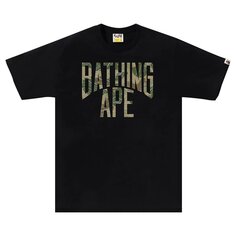 Футболка с логотипом BAPE Layered Line Camo NYC, цвет Черный/Бежевый