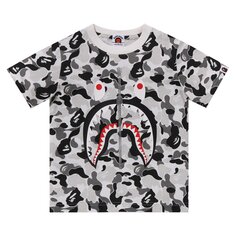 BAPE Kids Футболка ABC Camo Shark, Серая