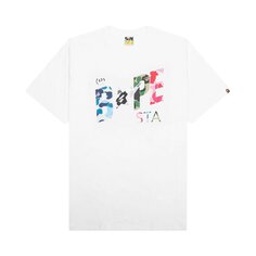 BAPE ABC Камуфляжная футболка Crazy Bape Sta с логотипом, цвет Белый