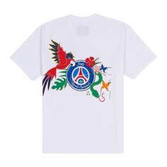 Футболка Paris Saint-Germain x Esteban Cortázar с принтом в стиле пэчворк и логотипом PSG, цвет Белый