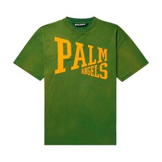 Футболка Palm Angels College, цвет: зеленый/золотой