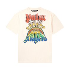 Футболка Palm Angels Rainbow, цвет Белый/Разноцветный