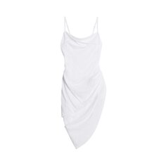 Асимметричное мини-платье Jacquemus с драпировкой, Белое