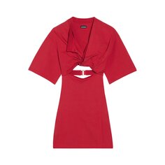 Мини-платье Jacquemus Twisted T-Shirt, красное