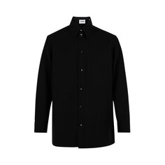 Рубашка непринужденного шерстяного кроя Jil Sander, цвет Черный