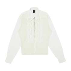 Винтажная рубашка под смокинг с рюшами Jean Paul Gaultier, цвет Белый