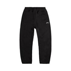 Спортивные штаны Stussy Stock с логотипом Washed Black