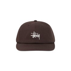 Кепка Stussy Basic Stock Low Pro, коричневая