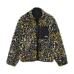 Двусторонняя куртка Stussy Sherpa Желтый леопард