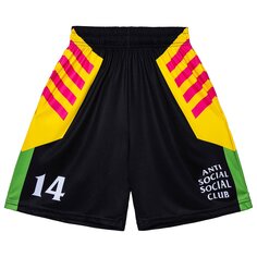 Футбольные шорты с автоголами Anti Social Social Club, черные