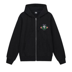 Толстовка на молнии Stussy Skull Crest, цвет Черный