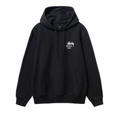 Толстовка Stussy x Martine Rose с коллажем, окрашенная в пигмент, цвет Черный