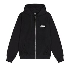 Толстовка Stussy с рваной молнией, цвет Черный