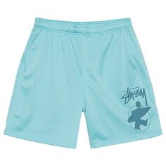 Сетчатые шорты Stussy Surfman, цвет морской волны