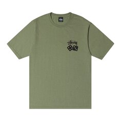 Футболка Stussy Dice, окрашенная в пигмент, Артишок