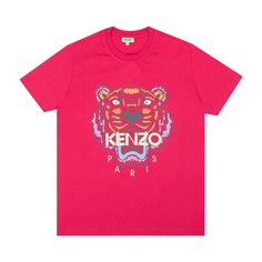 Kenzo Classic Tiger с короткими рукавами, розовая футболка