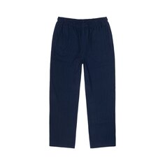 Пляжные брюки Stussy в шерстяную полоску темно-синего цвета
