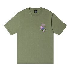 Футболка Stussy Dollie, окрашенная в пигмент, Артишок