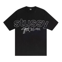 Футболка Stussy Sport, 100% пигментированная, черная