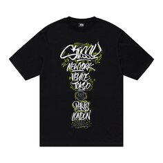 Футболка Stussy x Born X Raising Handstyles, черная