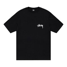 Классическая футболка в горошек Stussy, черная