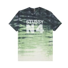 Футболка Stussy No.4 Tie Dye, Зеленая