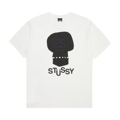 Футболка Stussy Link с черепом, цвет Белая