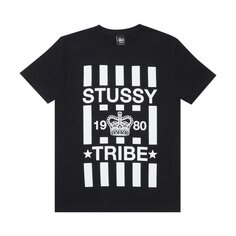 Футболка в полоску Stussy Crown, черная