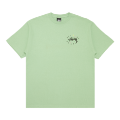 Укороченная футболка Stussy с черепом, Зеленая