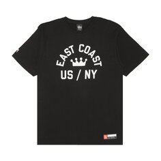 Футболка Stussy East Coast Crown US/NY, черная